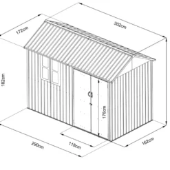 Domek ogrodowy - HECHT 6X10 NORD