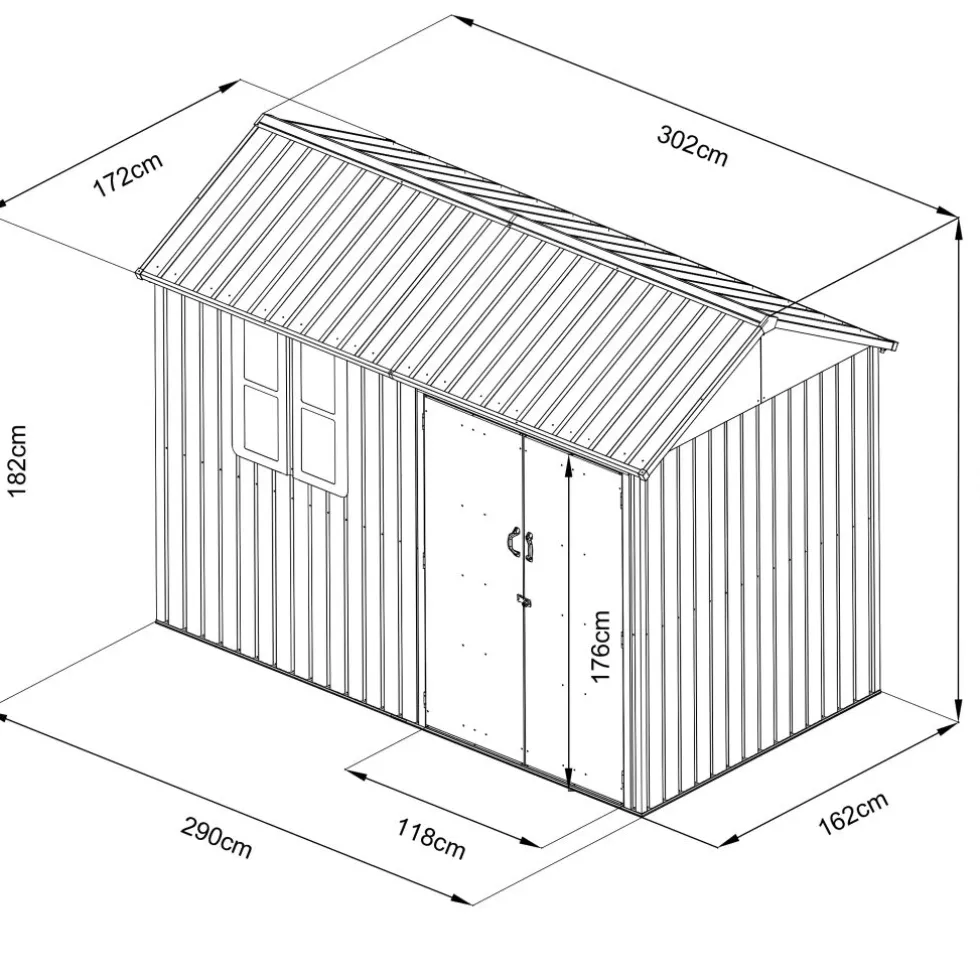 Domek ogrodowy - HECHT 6X10 NORD