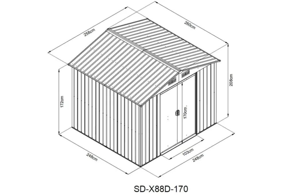 Domek ogrodowy - HECHT 8X8 PLUS