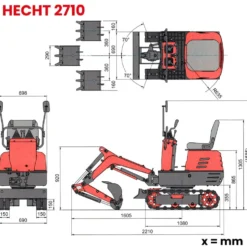 Mini koparka - HECHT 2710